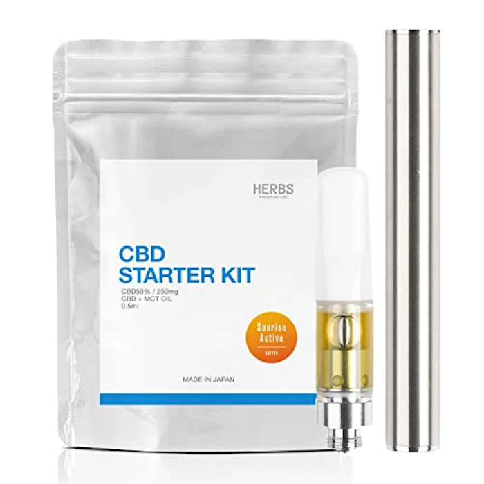 HERBS HERBS CBD リキッド 50% 電子タバコ スターターキット カンナビジオール テルペン配合 Sunrise Active(SATIVA) 1枚目