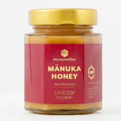 マヌカハニー UMF20+ 250g 【 正規品 UMF協会認定 残留農薬検査合格 】 瓶 ニュージーランド産 無農薬 ハニーマザー 高級 快気祝い (1個) 1枚目