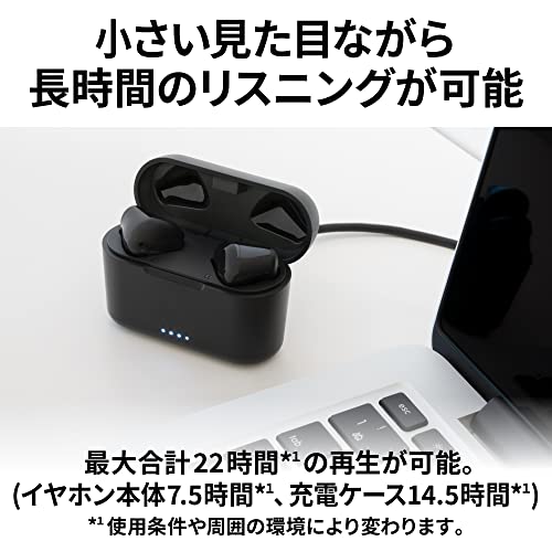 JVCケンウッド KENWOOD KH-CRZ20T ワイヤレスイヤホン bluetooth 開放型 Bluetooth 本体質量4.1g(片耳)小型軽量ボディ 最大22時間再生 生活防水 マイク付き KH-CRZ20T-B ブラック 4枚目