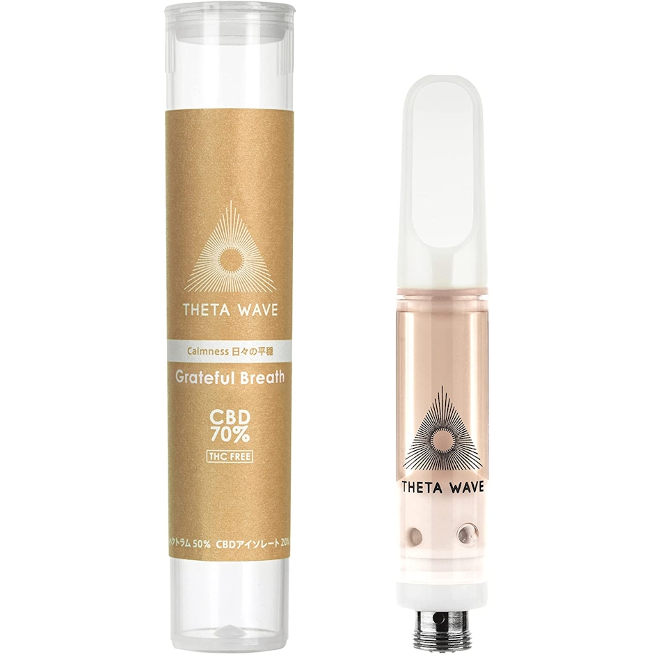 THETA WAVE シータウェーブ CBD リキッド ベイプ 高濃度 CBD70% 700mg 1ml 510規格 日本製 コロラドCBDアワード Grateful Breath 1枚目