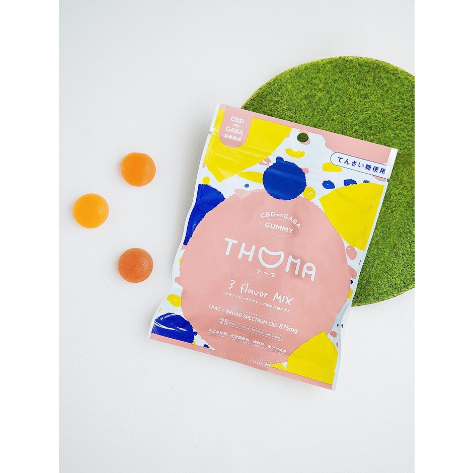 Thoma CBD & GABA グミ 25粒 THOMA ブロードスペクトラム 1枚目