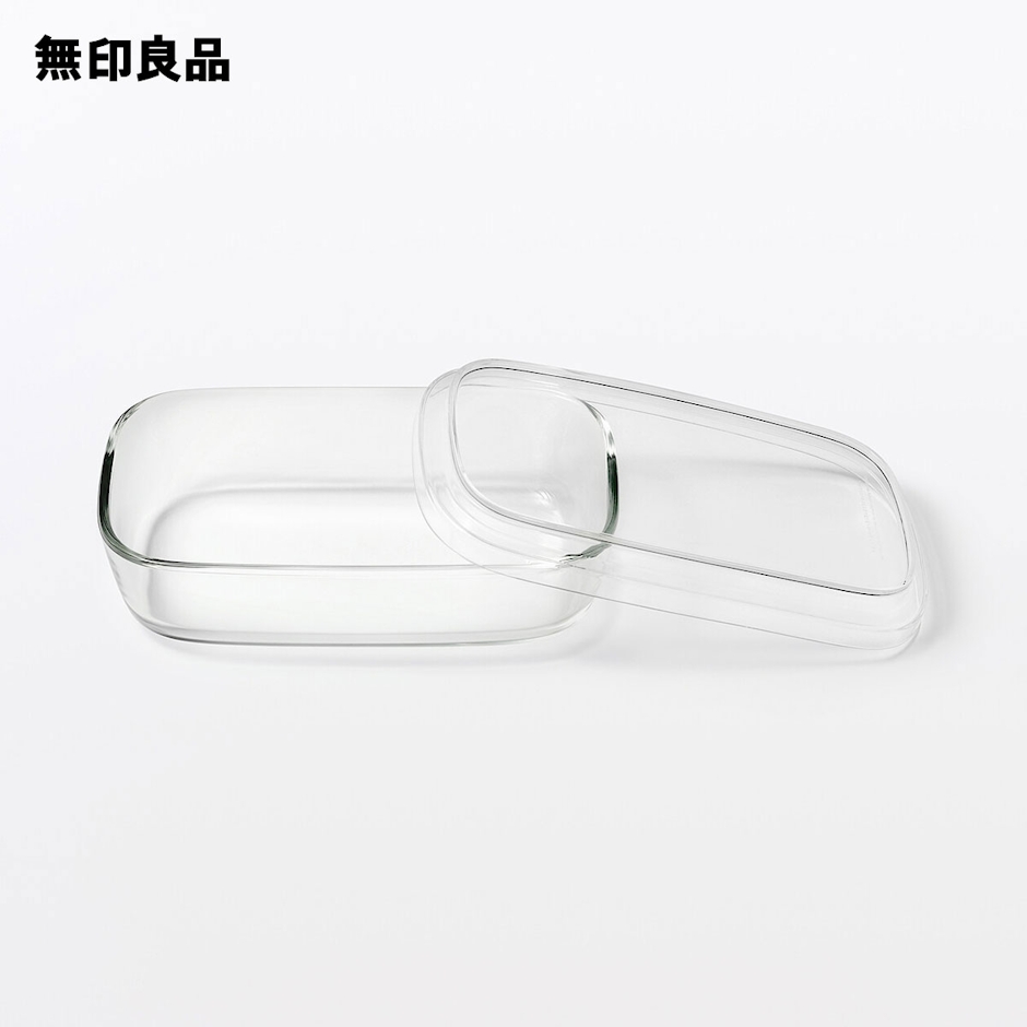 無印良品 蓋をしたままレンジで使える 耐熱ガラス容器 長方形/大 1枚目