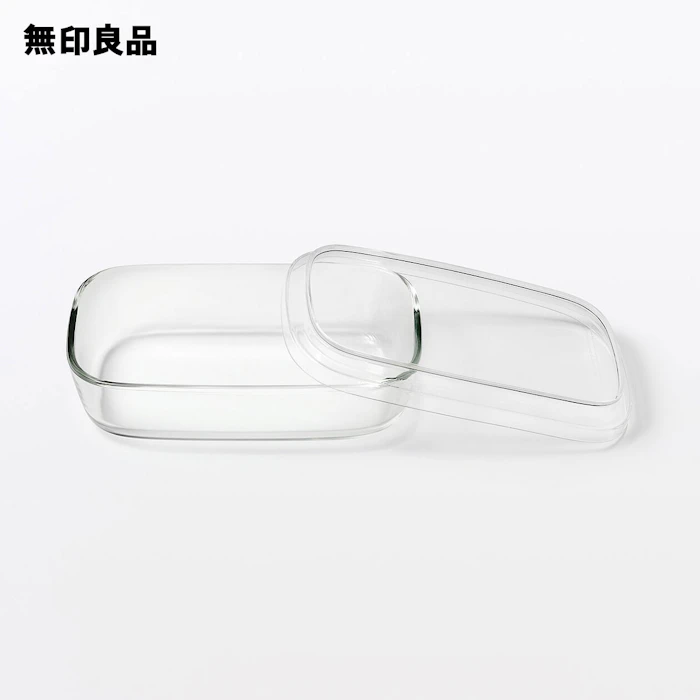 無印良品 蓋をしたままレンジで使える 耐熱ガラス容器 長方形/大 1枚目
