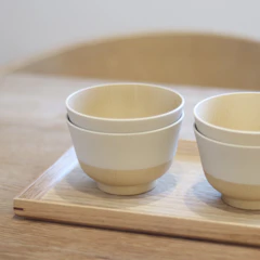 やさしい彩 やさしい彩 抗菌羽反汁椀 キナリ色 1枚目