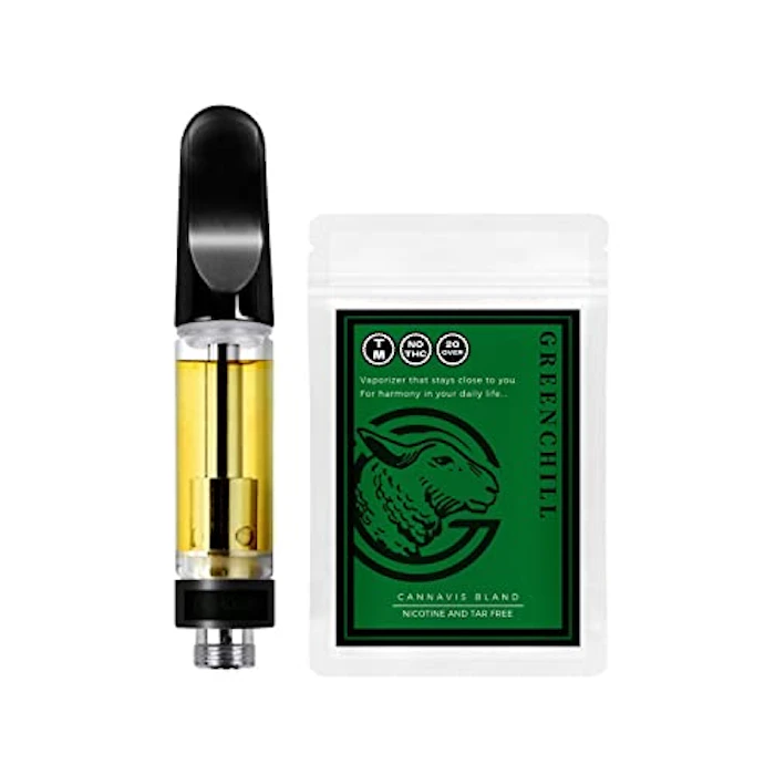 GREEN CHILL GREENCHILL グリーンチル CBG優勢 フルリキッド CBG CBN CBD CBC 高濃度90% リキッド 900mg 1.0ml 510規格 国内製造 (マンゴーフルーツ) 1枚目