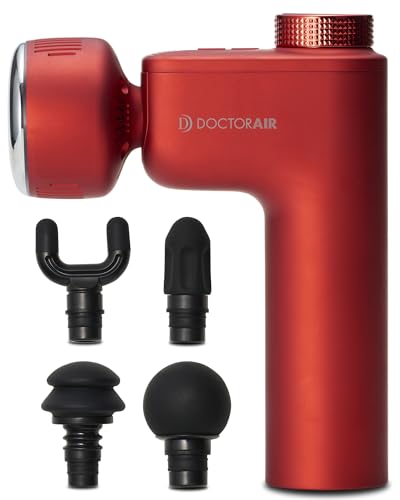 ドクターエア 公式ストア エクサガン ホット＆クール REG-03 レッド 本体＋延長サポート2年セット 有吉ゼミで紹介 (温冷リカバリーケア/フェイスケア) ハンディガン 筋膜リリース (アタッチメント 充電スタンド付) 母の日 父の日 敬老の日 誕生日 プレゼント ギフト 1枚目