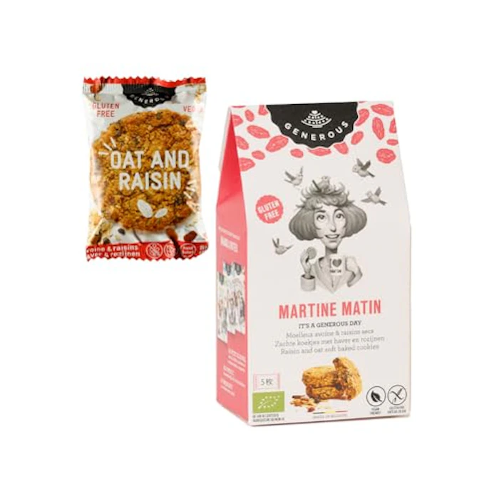 Generous(ジェネラス)有機グルテンフリークッキー オーツ麦・チョコチップ 30g×5袋入り クッキー ビスケット ベルギー 有機 オーガニック 個包装 グルテンフリー ヴィーガン ビーガン 2枚目