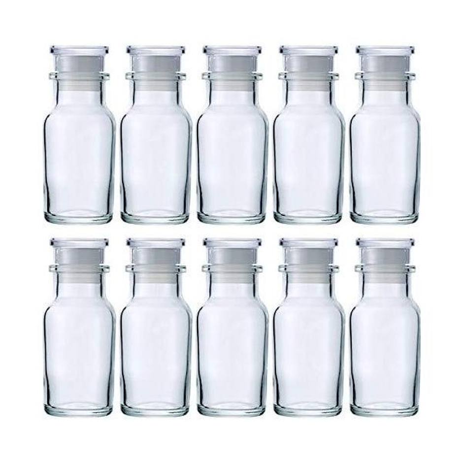 スパイスボトル ワグナー瓶 60ml 樹脂キャップ 中栓付-10本セット- 1枚目