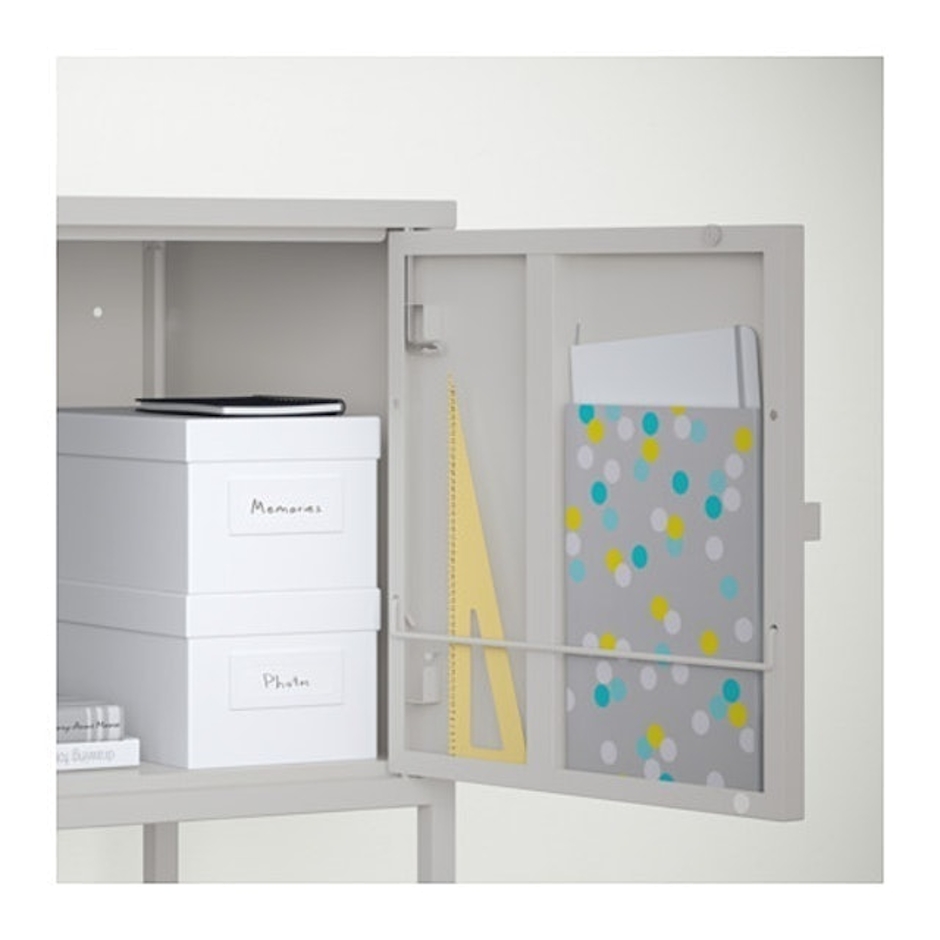 IKEA LIXHULT キャビネット メタル グレー d80328678 5枚目