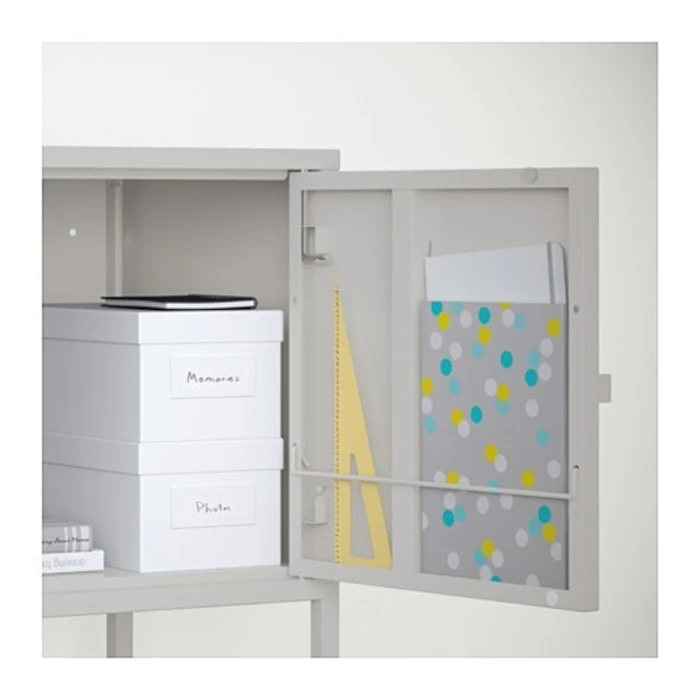 IKEA LIXHULT キャビネット メタル グレー d80328678 5枚目