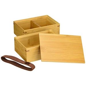 萬洋 日本製 スス竹二段弁当 2枚目