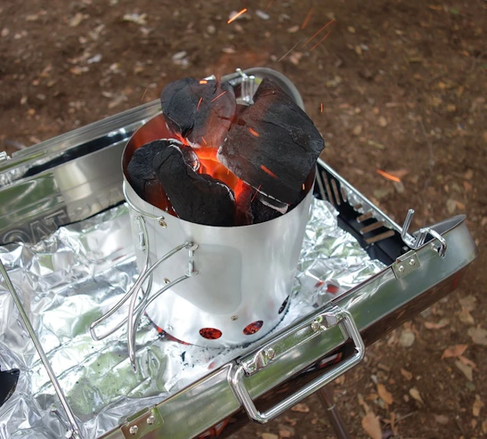 キャプテンスタッグ 大型火消しつぼ 火起し器セット M-6625 11枚目