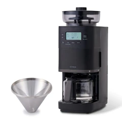 シロカ siroca(シロカ) コーン式全自動コーヒーメーカー カフェばこPRO CM-6C271 ブラック|豆・水計量不要 ステンレスフィルター付き 1枚目