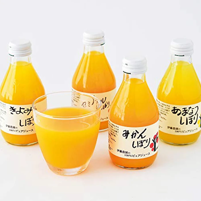 伊藤農園 お試し みかんジュース オレンジジュース みかんしぼり 無添加 ストレート 100% 180ml 8本 有田みかん 国産 和歌山産 1枚目