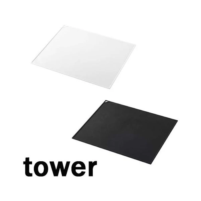 山崎実業 電子レンジ庫内汚れ防止シリコンマット タワー/tower ホワイト/05039 ブラック/05040【山崎実業/YAMAZAKI】 2枚目