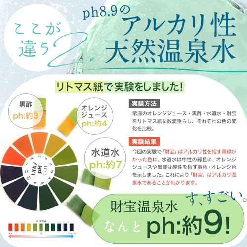 【Amazon限定】財宝 天然アルカリ温泉水 500ml × 25本 ミネラルウォーター 軟水 6枚目