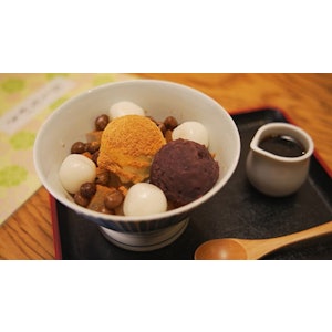 御菓子司 寿々木 きなこクリームあんみつ 1枚目