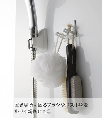 山崎実業 マグネットバスルームシェーバーホルダー ホワイト 約5X4X5cm タワー 4706 5枚目