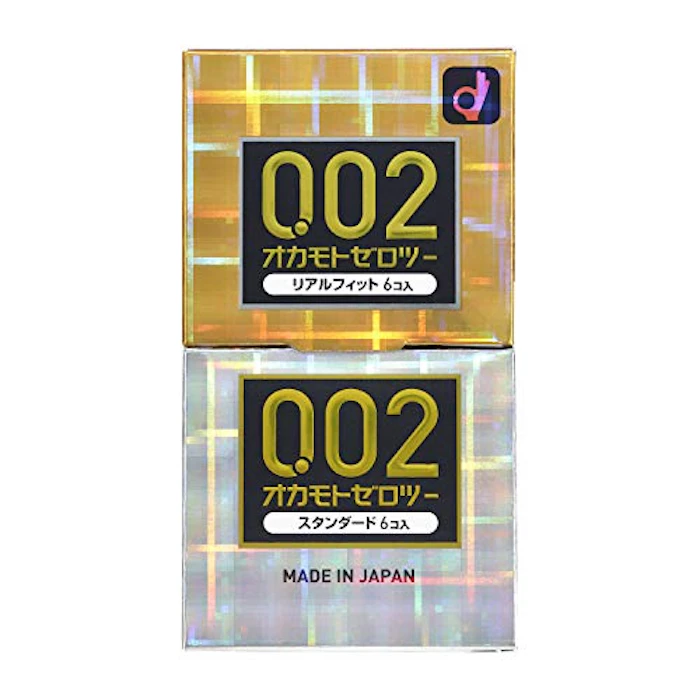 オカモト OKAMOTO オカモトコンドームズ オカモトゼロツー0.02 アソート(リアルフィット6コ入+スタンダード6コ入) ジェル多め ポリウレタン (PU) 1枚目
