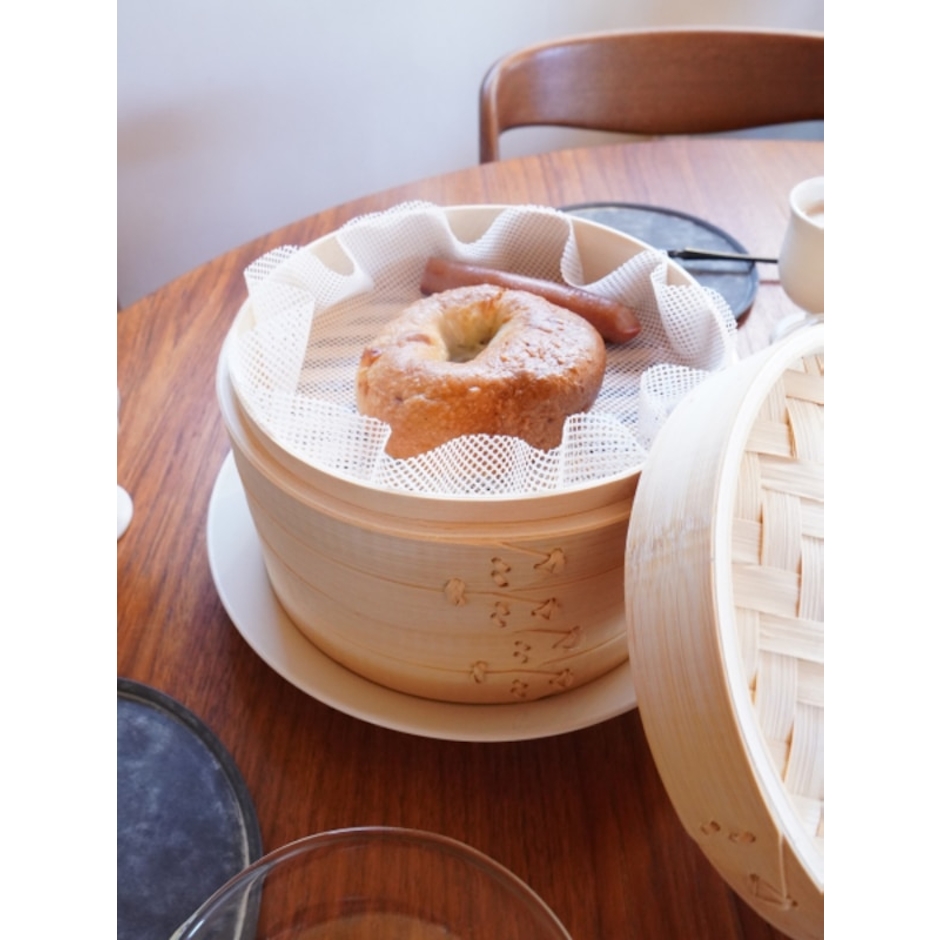 【送料無料】竹美TAKEMI せいろ 20cm 竹 蒸し器 中華せいろ 2段 セイロ 蒸し器 蒸篭 蒸籠 天然木 2段セット ヘルシー 点心 飲茶 小籠包 しゅうまい おこわ 蒸し料理 温野菜 プリン 茶わん蒸し 竹製 SDGs 脱プラ エシカル 6枚目