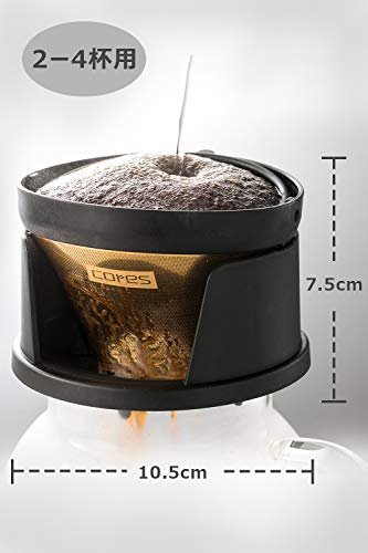 CORES コレス コーヒードリッパー ゴールドフィルター 2-4杯用 ペーパーフィルター不要 C245 3枚目