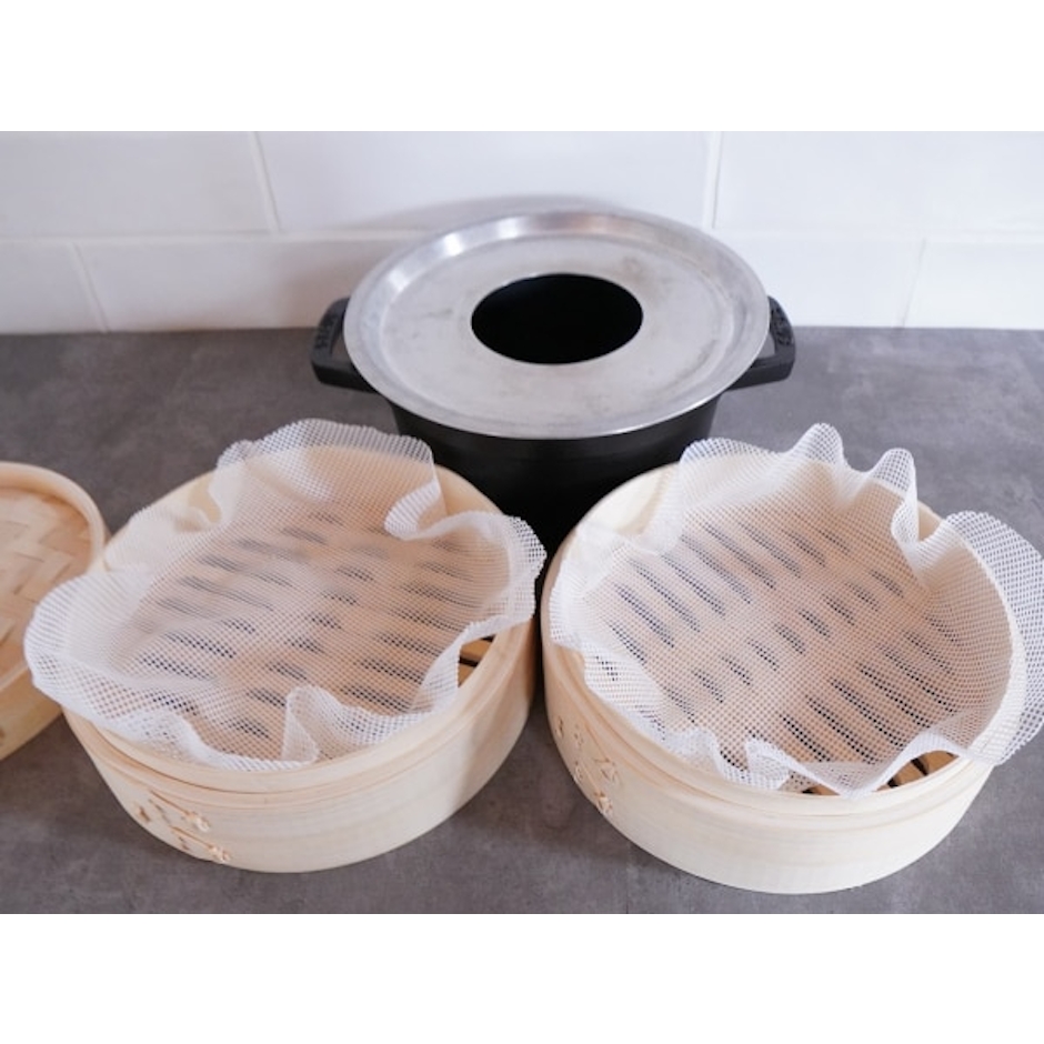 【送料無料】竹美TAKEMI せいろ 20cm 竹 蒸し器 中華せいろ 2段 セイロ 蒸し器 蒸篭 蒸籠 天然木 2段セット ヘルシー 点心 飲茶 小籠包 しゅうまい おこわ 蒸し料理 温野菜 プリン 茶わん蒸し 竹製 SDGs 脱プラ エシカル 5枚目