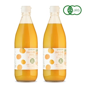 光食品  国産有機みかんジュース100% ストレート 瓶 610g × 2本 有機JAS 1枚目