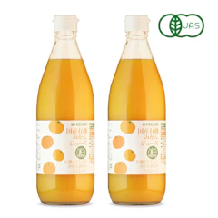 光食品 国産有機みかんジュース100% ストレート 瓶 610g × 2本 有機JAS 1枚目