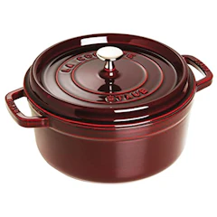 staub ストウブ 「 ピコ ココット ラウンド グレナディンレッド 24cm 」 大きい 両手 鋳物 ホーロー 鍋 IH対応 【日本正規販売品】 La Cocotte Round 40509-357 1枚目