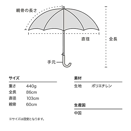 Wpc. 【2023年】Wpc. 雨傘 [ビニール傘]16Kプラスティックパイピング オフ 長傘 60cm レディース 大きい バンブーハンドル 16本骨 多骨 丈夫 グラスファイバー PT-053-001 7枚目