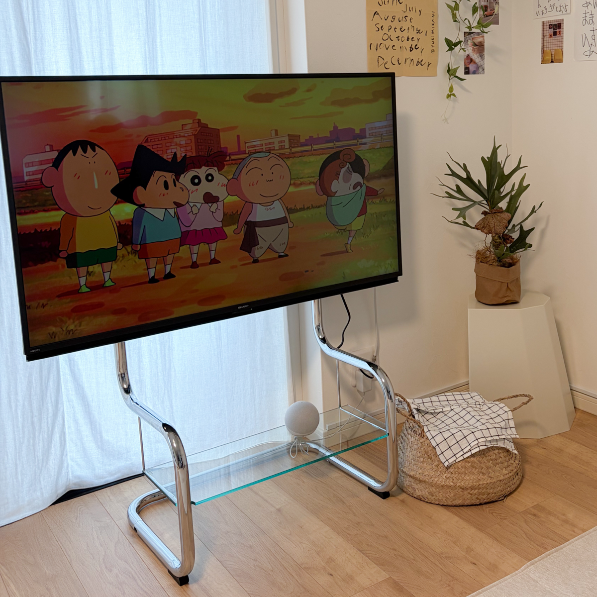 ザイトガイスト 壁寄せテレビスタンド FSM フロアスタンドメタル 1枚目