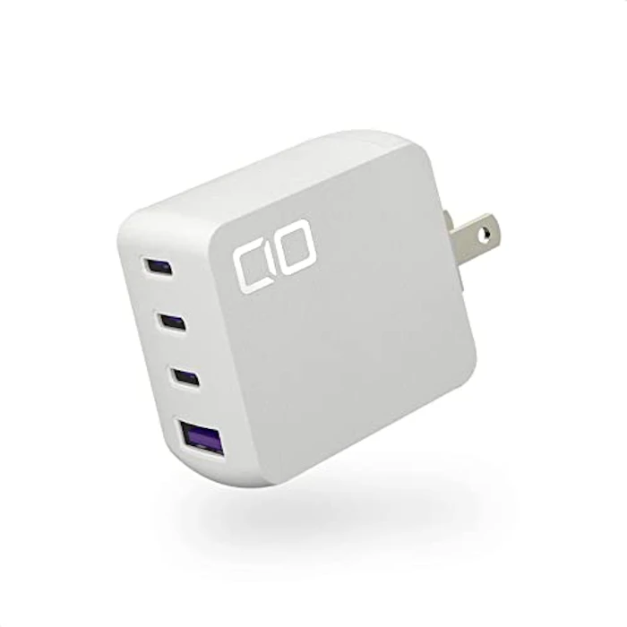 CIO NovaPort QUAD 65W GaN充電器 NovaIntelligence搭載 世界最小級 4ポート USB-C×3 + USB-A USB ACアダプター コンセント 急速充電器 軽量 タイプC iPhone Android Macbook Pro iPad Pro ウォールチャージャー ホワイト 1枚目