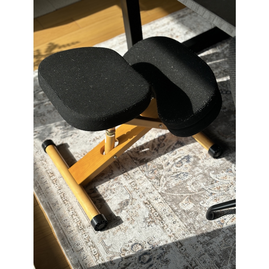 宮武製作所 プロポーションチェア 洗える取外しカバー付き 幅49.5×奥行61-68×高さ43-64cm 木材 姿勢サポートブラック 1枚目