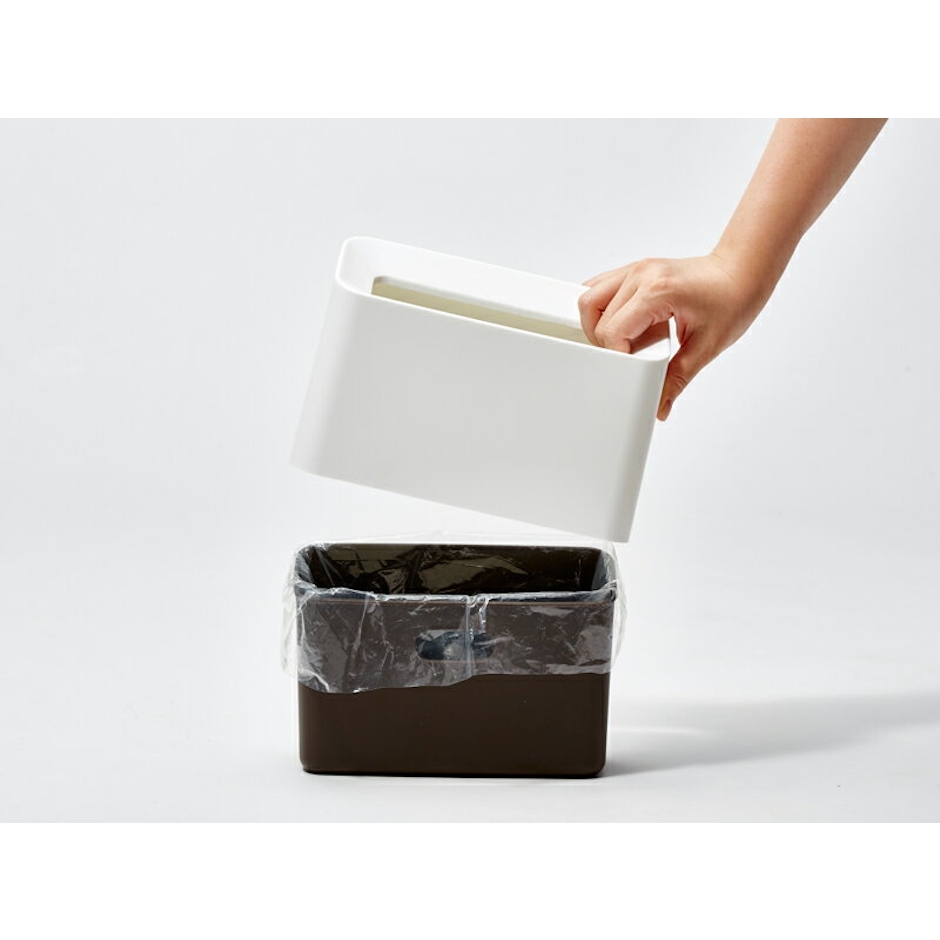 ideaco Tubelor Cotton Trash(チューブラーコットントラッシュ) ideaco無地タイプ ゴミ袋が見えない ごみ箱 ゴミ箱 くずかご ダストボックス おしゃれ コンパクト 小さい デザイン雑貨 寝室 リビング ベッドサイド 洗面所 洗面台 すっきり サニタリー 角型 3枚目