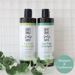 A.P.D.C 犬用 ティーツリーシャンプー&コンディショナー 各500ml 海藻保湿成分配合 ハーブの香り 植物成分配合 1枚目