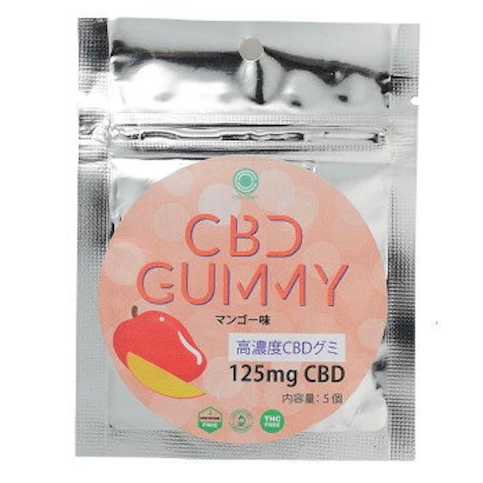 CBD GUMMY CBD GUMMY 高濃度CBDグミ No.90350300 (CBD含有量 25mg×5個入り) マンゴー味 1枚目