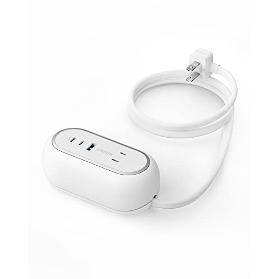 Anker Anker 615 USB Power Strip (GaNPrime 65W)(USBタップ 電源タップ AC差込口 2口 USB-C 2ポート USB-A 1ポート 延長コード 0.9m)【PSE技術基準適合/USB Power Delivery対応】 iPhone iPad Pro MacBook Pro Android 各種 その他機器対応(ホワイト) 1枚目