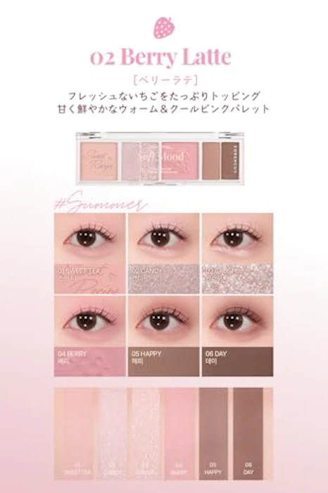 FORENCOS Soft Mood Eye Palette 02 ベリーラテ 6枚目