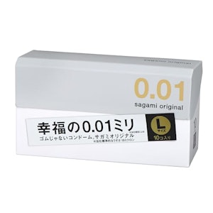 相模ゴム工業 【単品】 サガミオリジナル001 コンドーム 薄型 ポリウレタン製 0.01ミリ Lサイズ 10個入 1枚目
