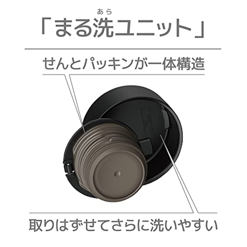 THERMOS 【食洗機対応モデル】サーモス 水筒 真空断熱ケータイマグ 480ml ブラック JOQ-480 BK 4枚目