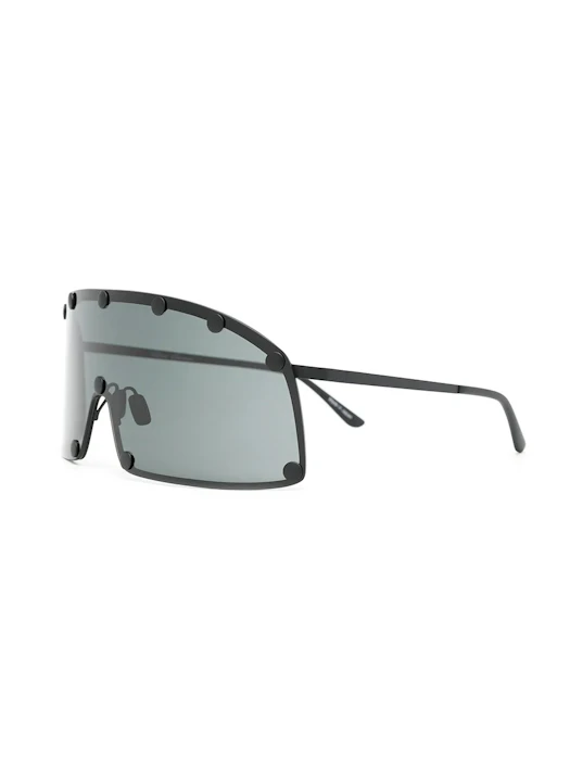 RICK OWENS Shielding geometric-frame sunglasses 2枚目