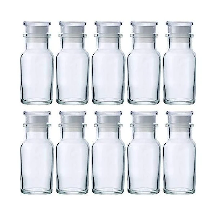 スパイスボトル ワグナー瓶 60ml 樹脂キャップ 中栓付-10本セット- 1枚目