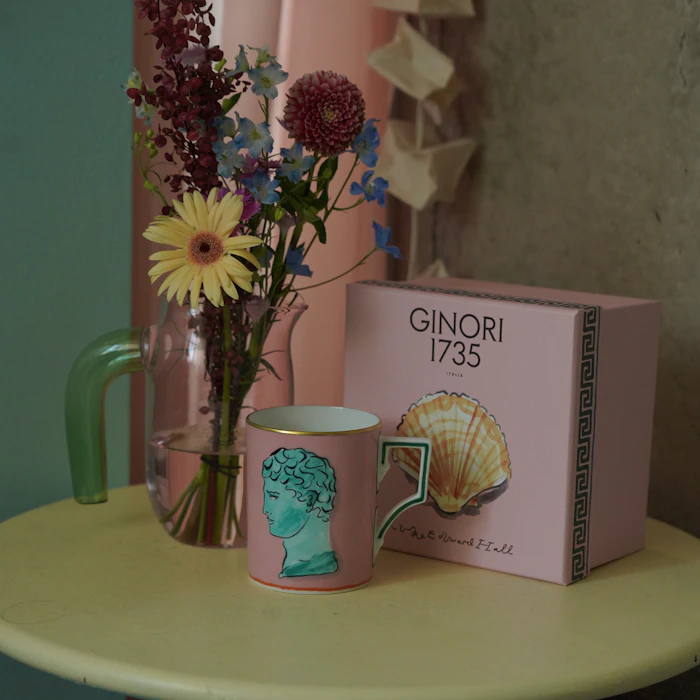 GINORI イル ヴィアッジョ ディ ネットゥーノ マグカップ 400ml ピンク 1枚目