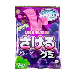 ユーハ味覚糖 さけるグミ グレープ 1枚目