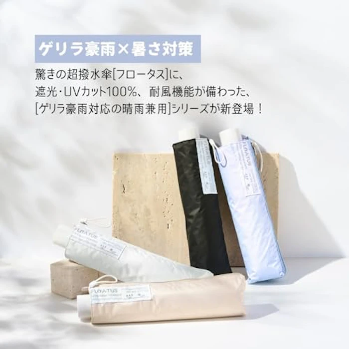 エスタ フロータス超撥水晴雨兼用折りたたみ傘60cm 3枚目