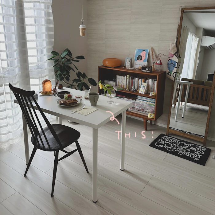 ikea IKEA/イケア LAGKAPTEN/ラグカプテン・ADILS/オディリス:テーブル120x60 cm ホワイト/ホワイト(094.167.59) 1枚目