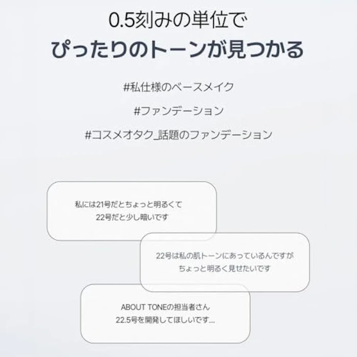 ABOUT TONE スキンレイヤーフィットファンデーション 19 フェア 3枚目