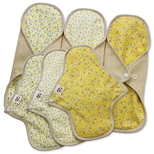 ベイビーハーツ 布ナプキン 防水 3枚セット レースフラワーBeige オーガニックコットン(肌に当たる面:さらふわニット) 1枚目