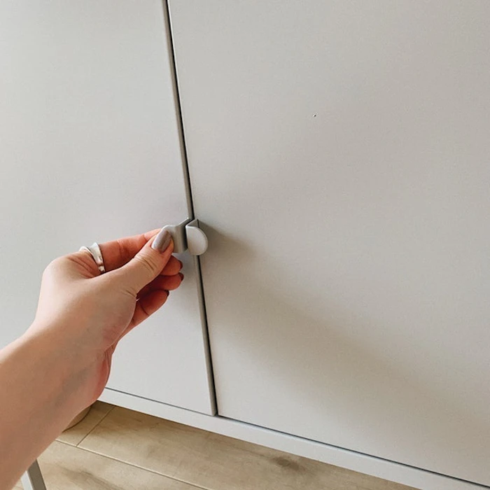 IKEA LIXHULT キャビネット メタル グレー d80328678 4枚目