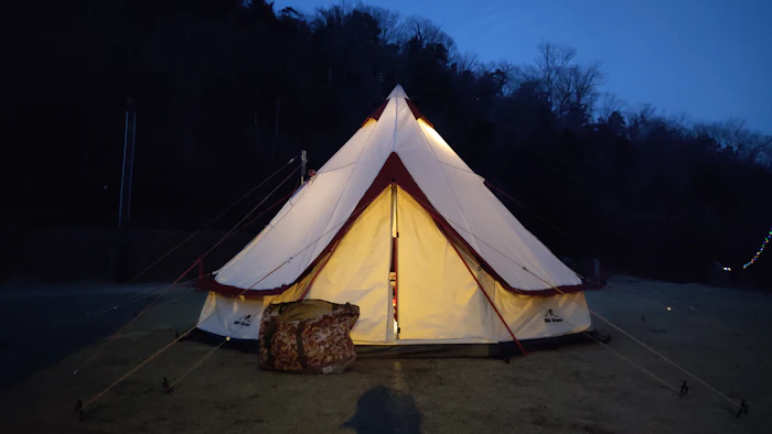 Hillstone Hillstone コットンワンポールテント 400cm 6人用(ベルテント) F-od283 1枚目